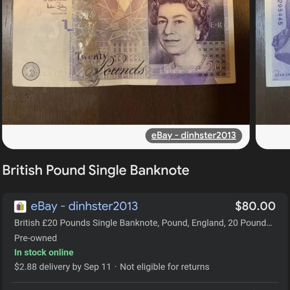 British £20 Banknote - Picture 3 of 3